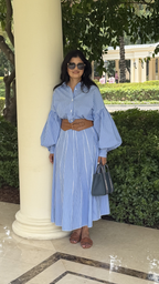 Striped Co-ord Set – Bishop Shirt & Linea Skirt
