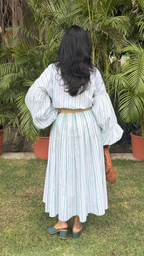 Striped Co-ord Set – Bishop Shirt & Linea Skirt