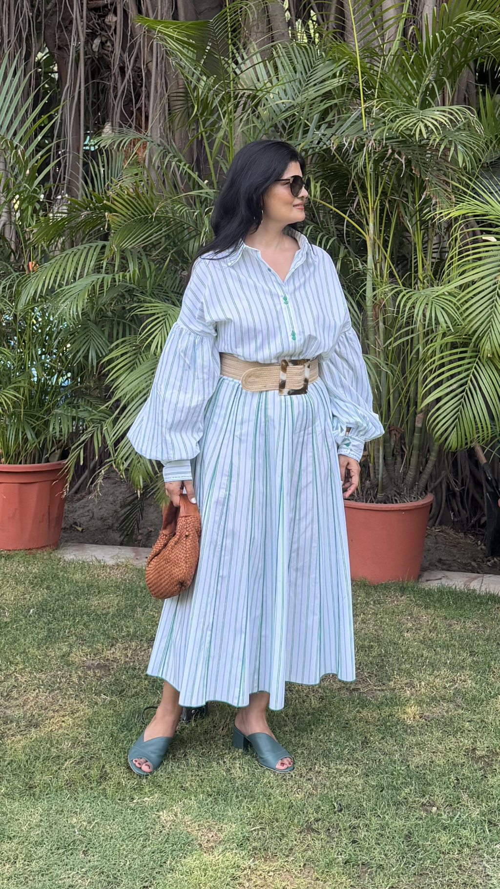Striped Co-ord Set – Bishop Shirt & Linea Skirt