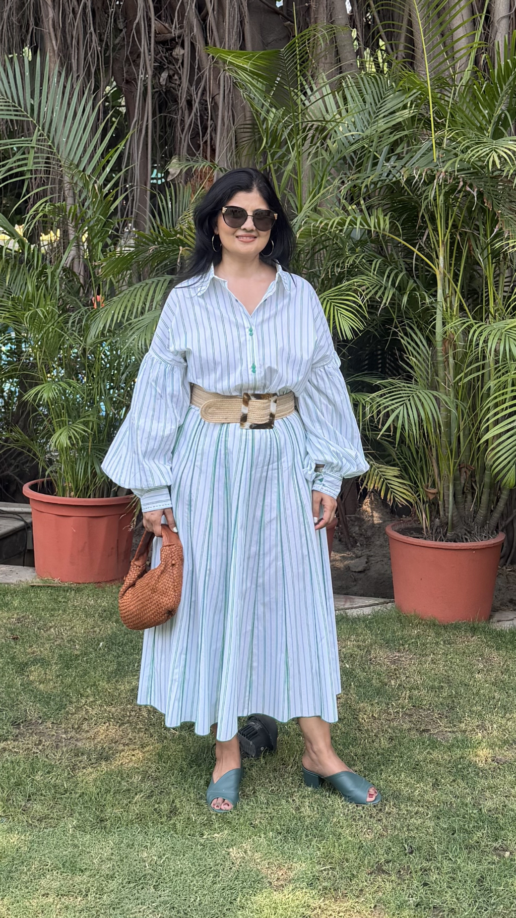 Striped Co-ord Set – Bishop Shirt & Linea Skirt