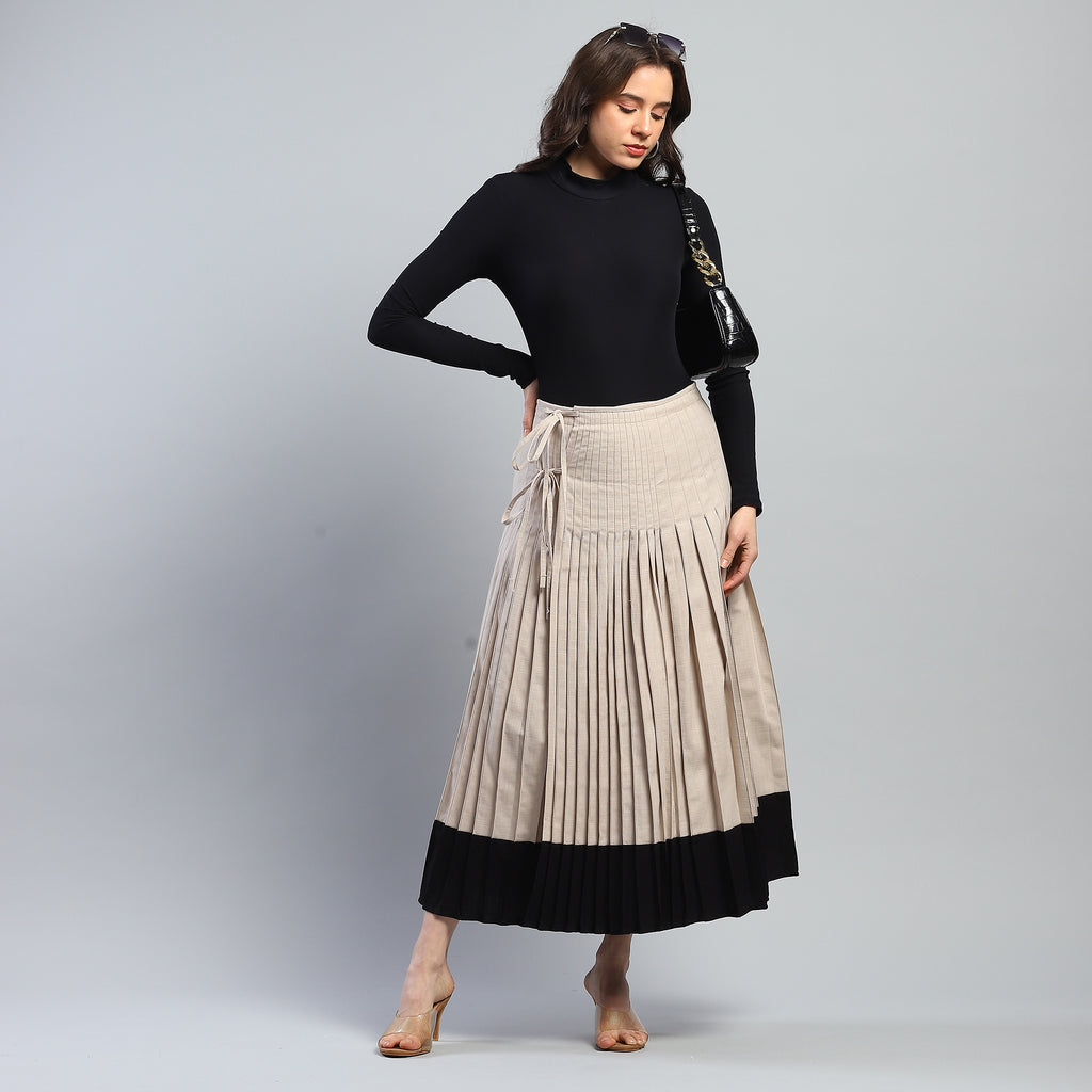 Textural Pleated Skirt