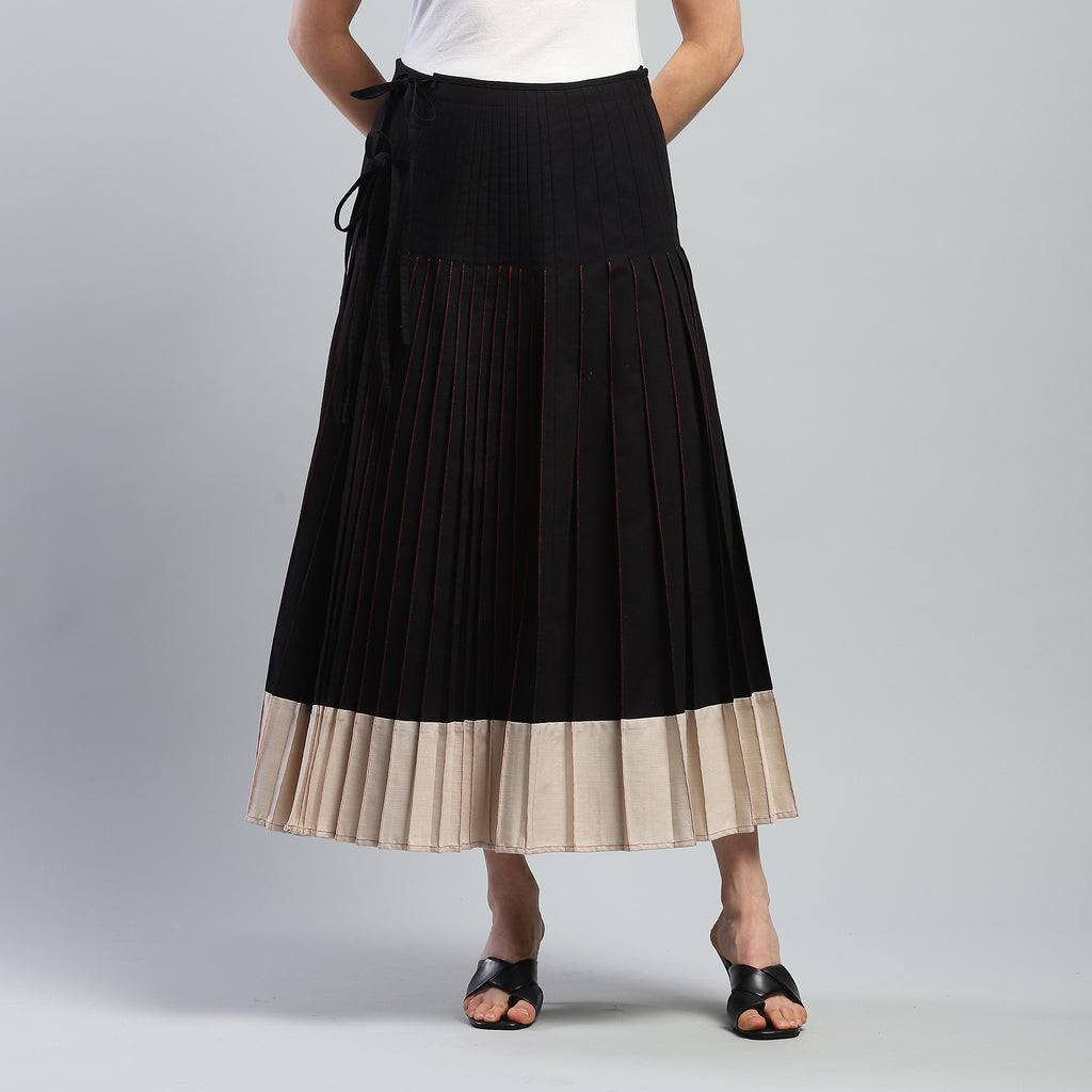 Textural Pleated Skirt