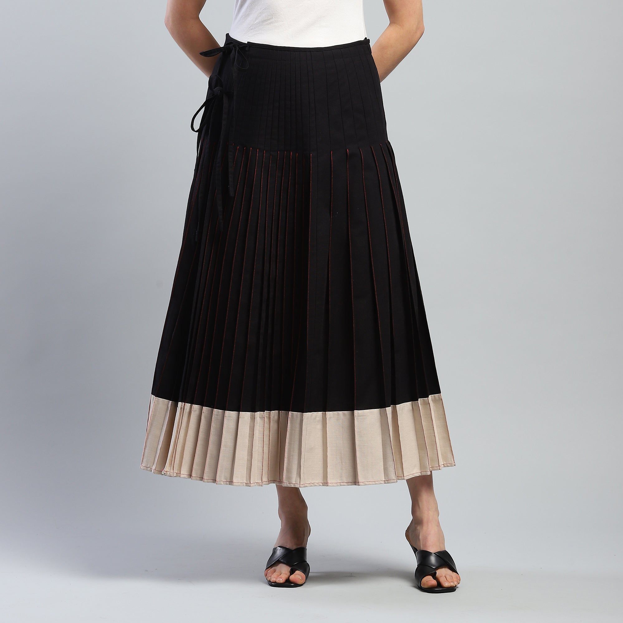 Textural Pleated Skirt