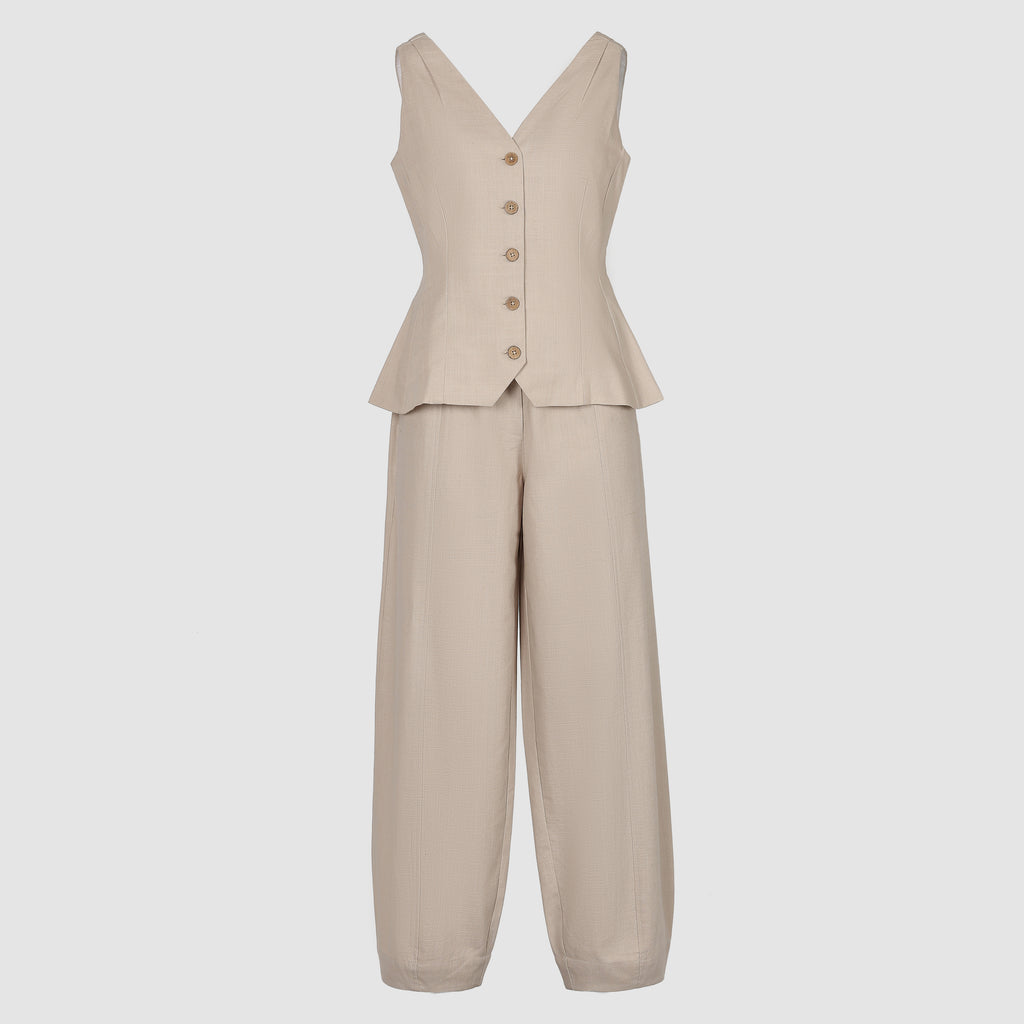 Drift Beige Vest - Ash And Amber