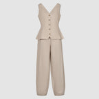 Drift Beige Vest - Ash And Amber
