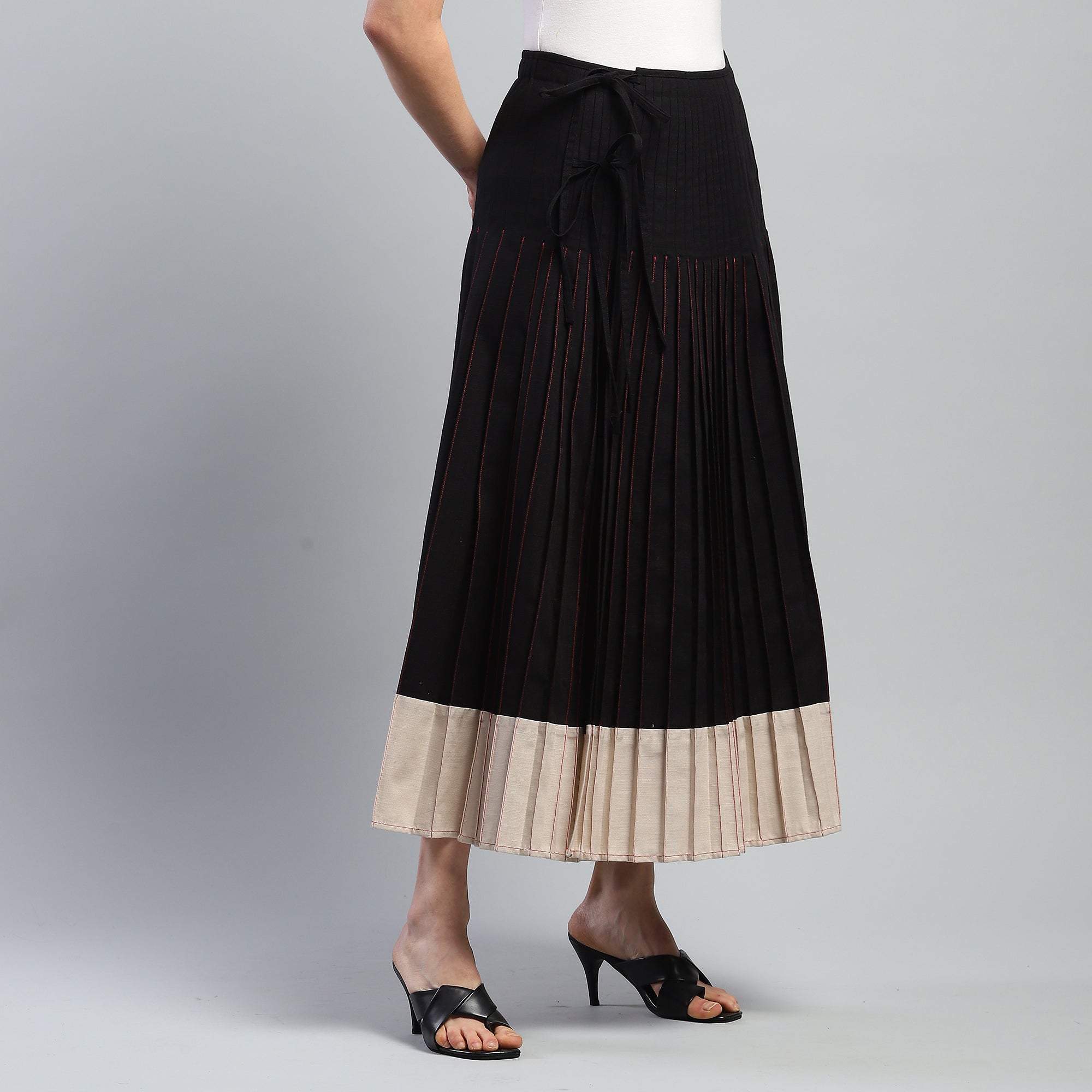 Textural Pleated Skirt