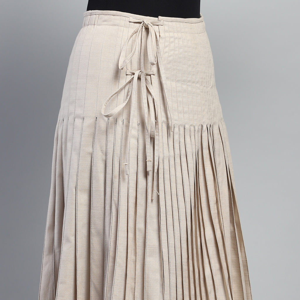 Textural Pleated Skirt