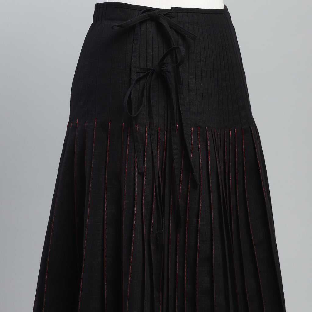 Textural Pleated Skirt