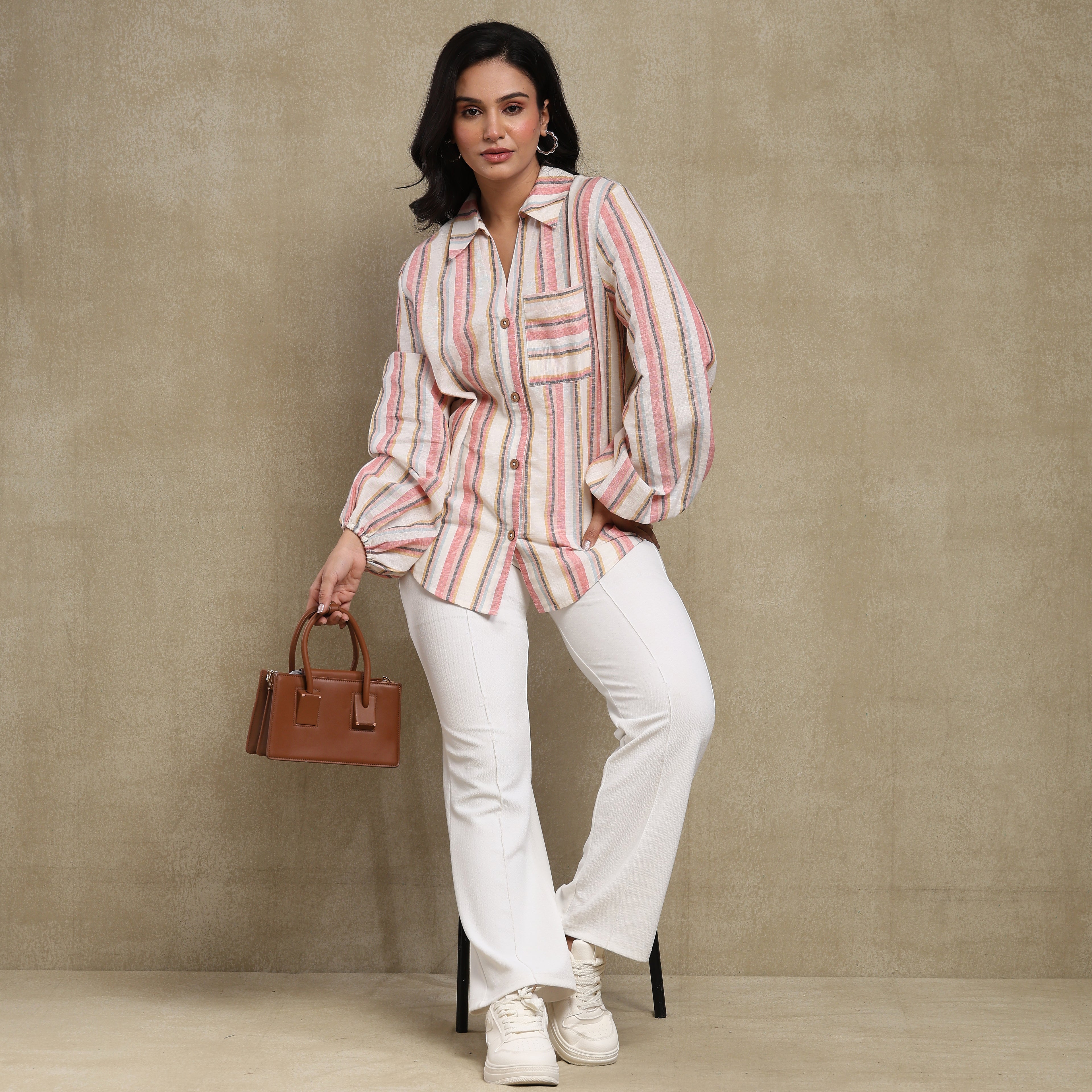 Cotton Flex Stripe Vana Shirt