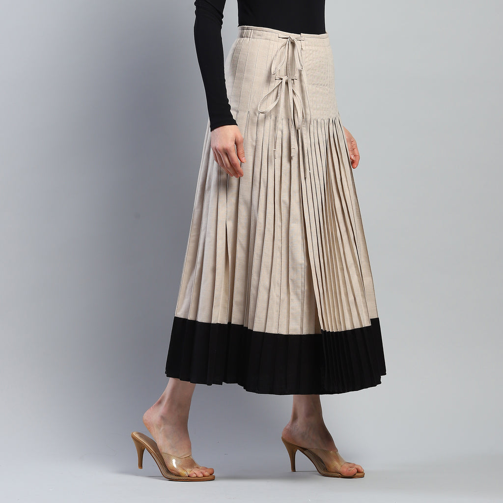 Textural Pleated Skirt