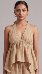 The Nomad Check Co - ord Set - Ash And Amber