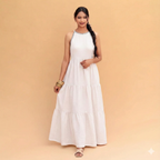 Noor Halter Neck Tiered Dress