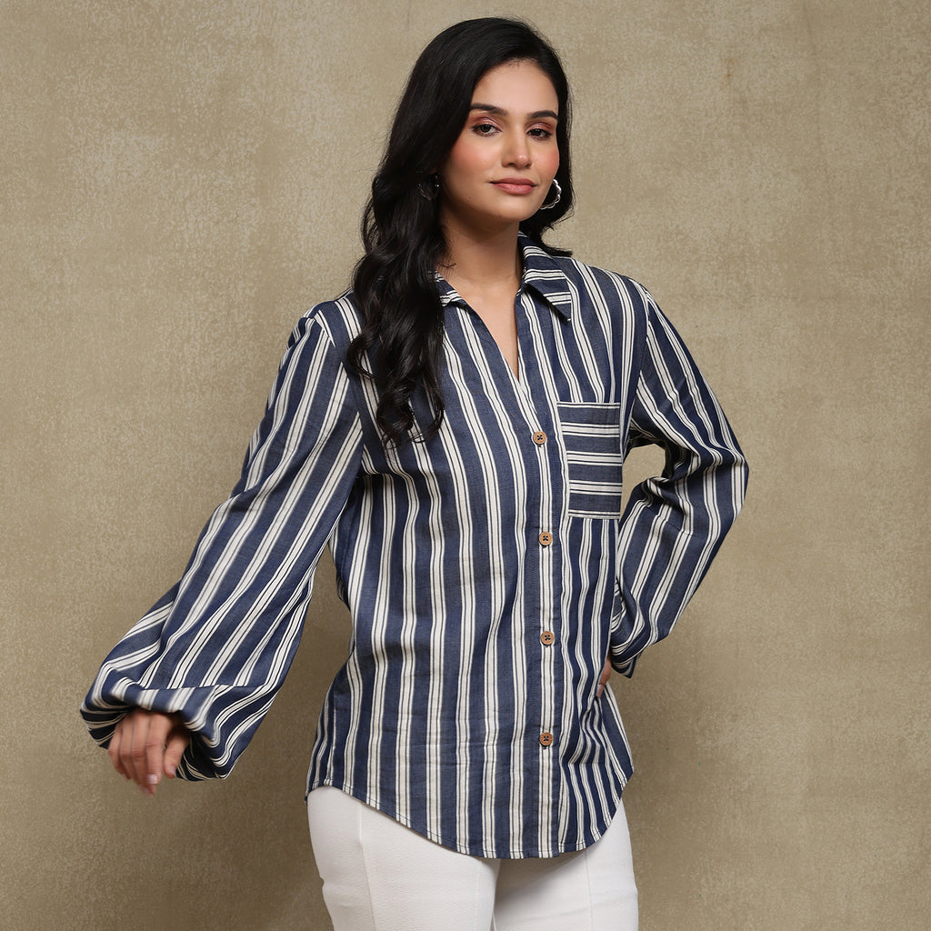 Denim Stripe Shirt (Tana Shirt)