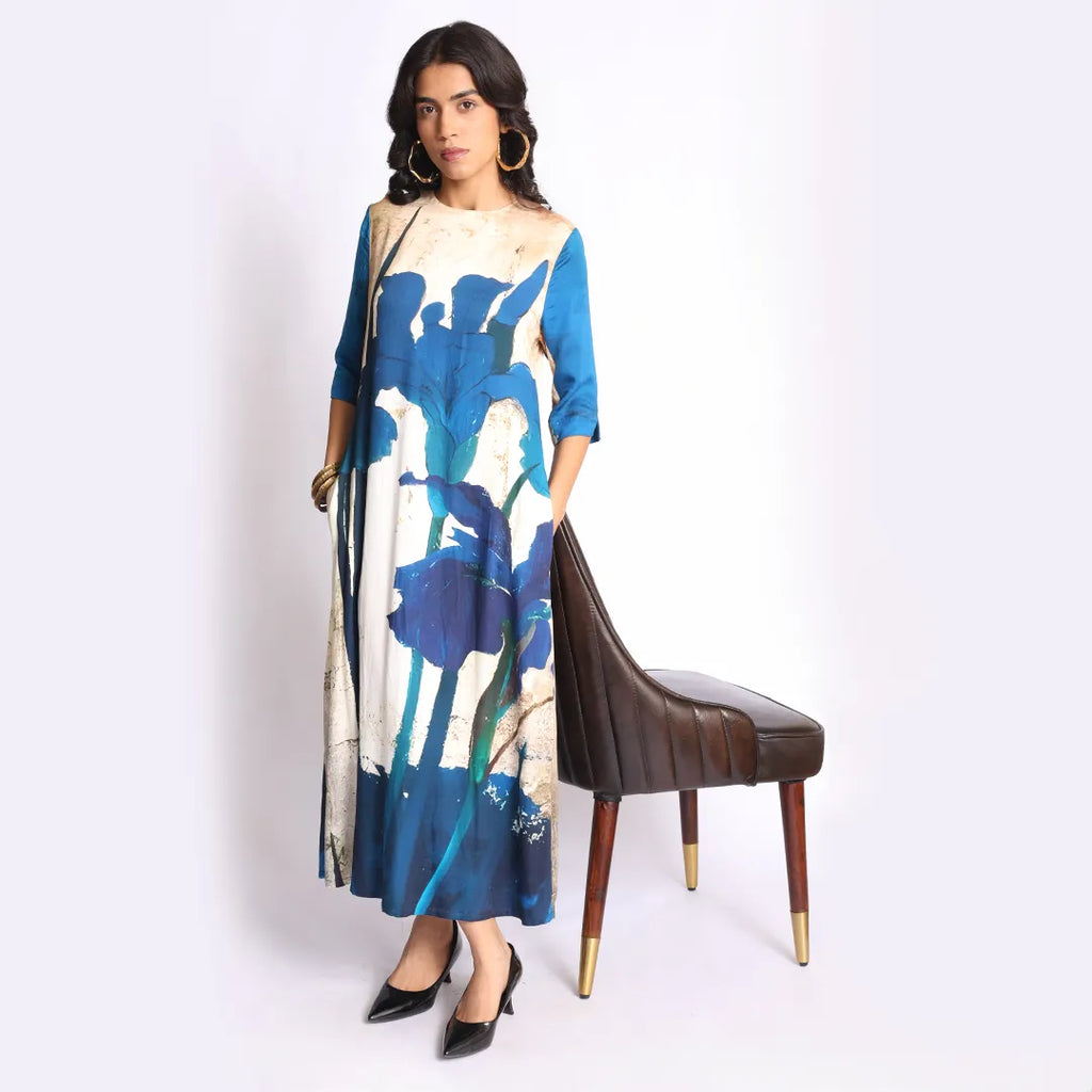 Azure Bloom Dress