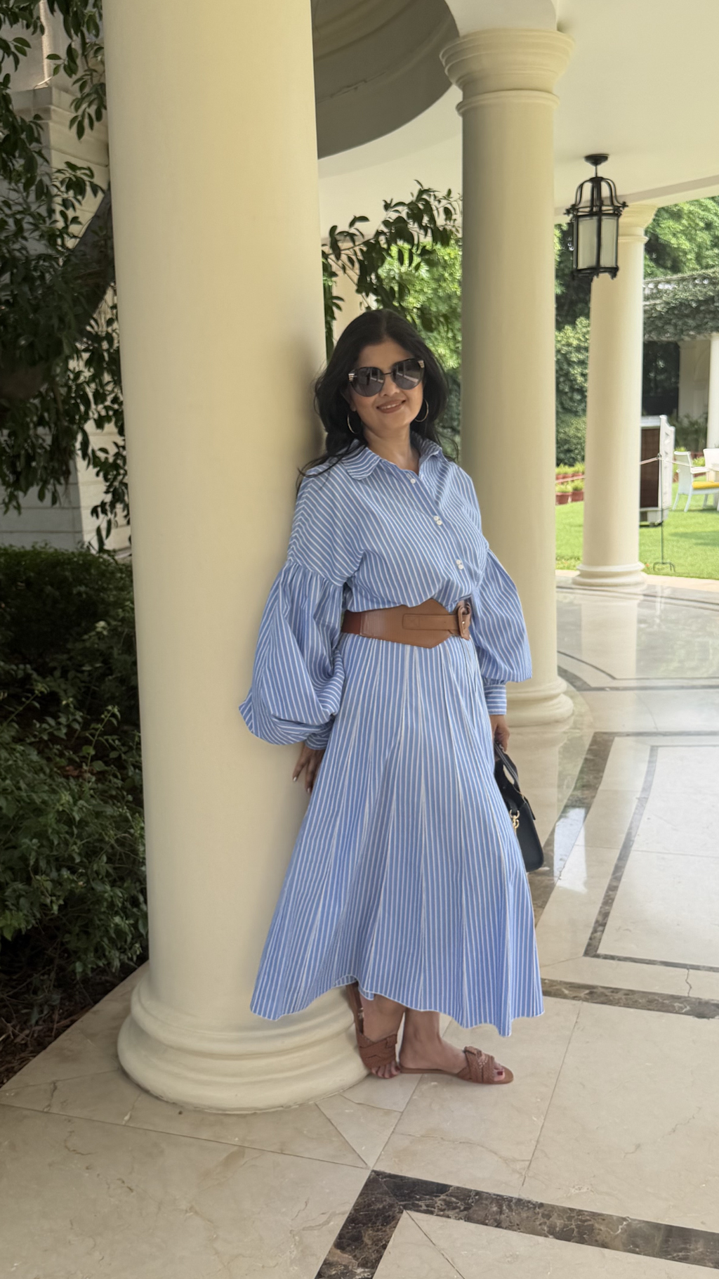 Striped Co-ord Set – Bishop Shirt & Linea Skirt