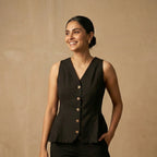 Cotton Slub Vest Coat