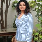 Akaar Blazer with Bustier Set