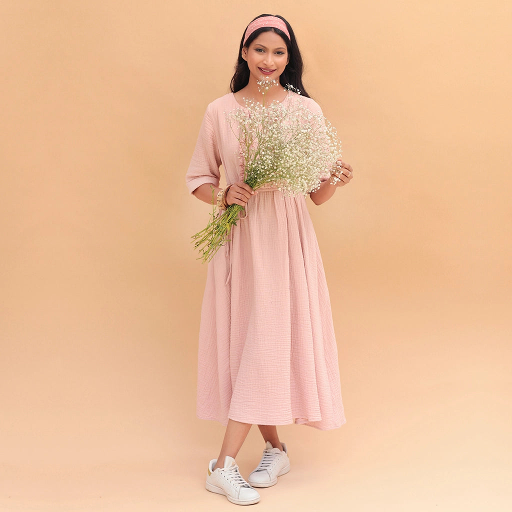 Mira A-Line Flared Frill Dress