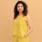 Chhaya Sleeveless Top & Reva Wide Leg Pants Set