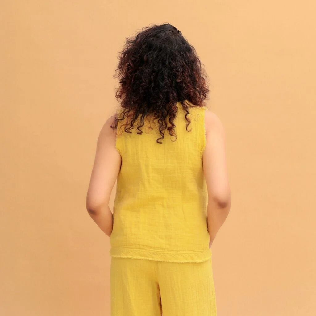 Chhaya Sleeveless Top & Reva Wide Leg Pants Set