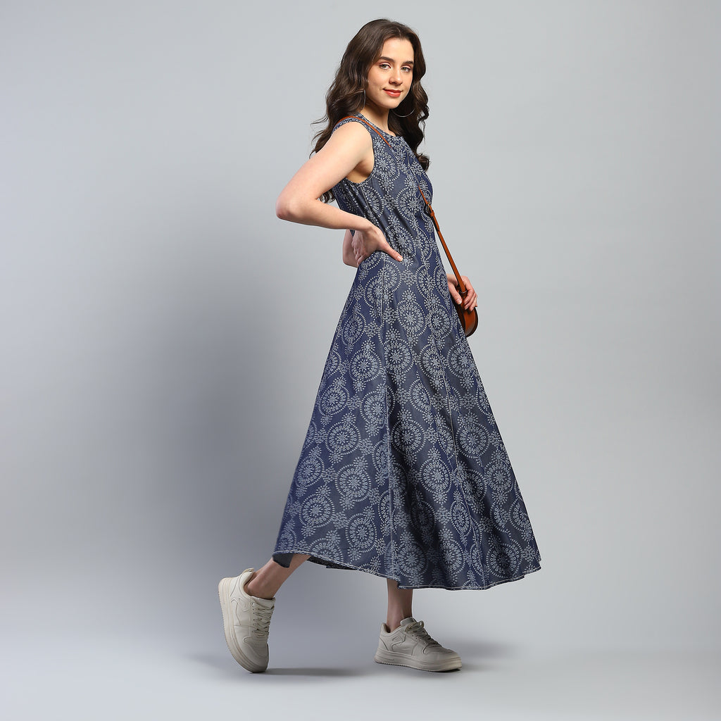 Mandala Long Dress - Ash And Amber