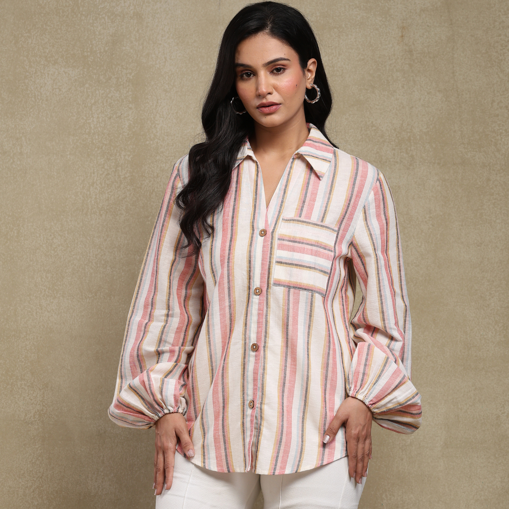 Cotton Flex Stripe Vana Shirt