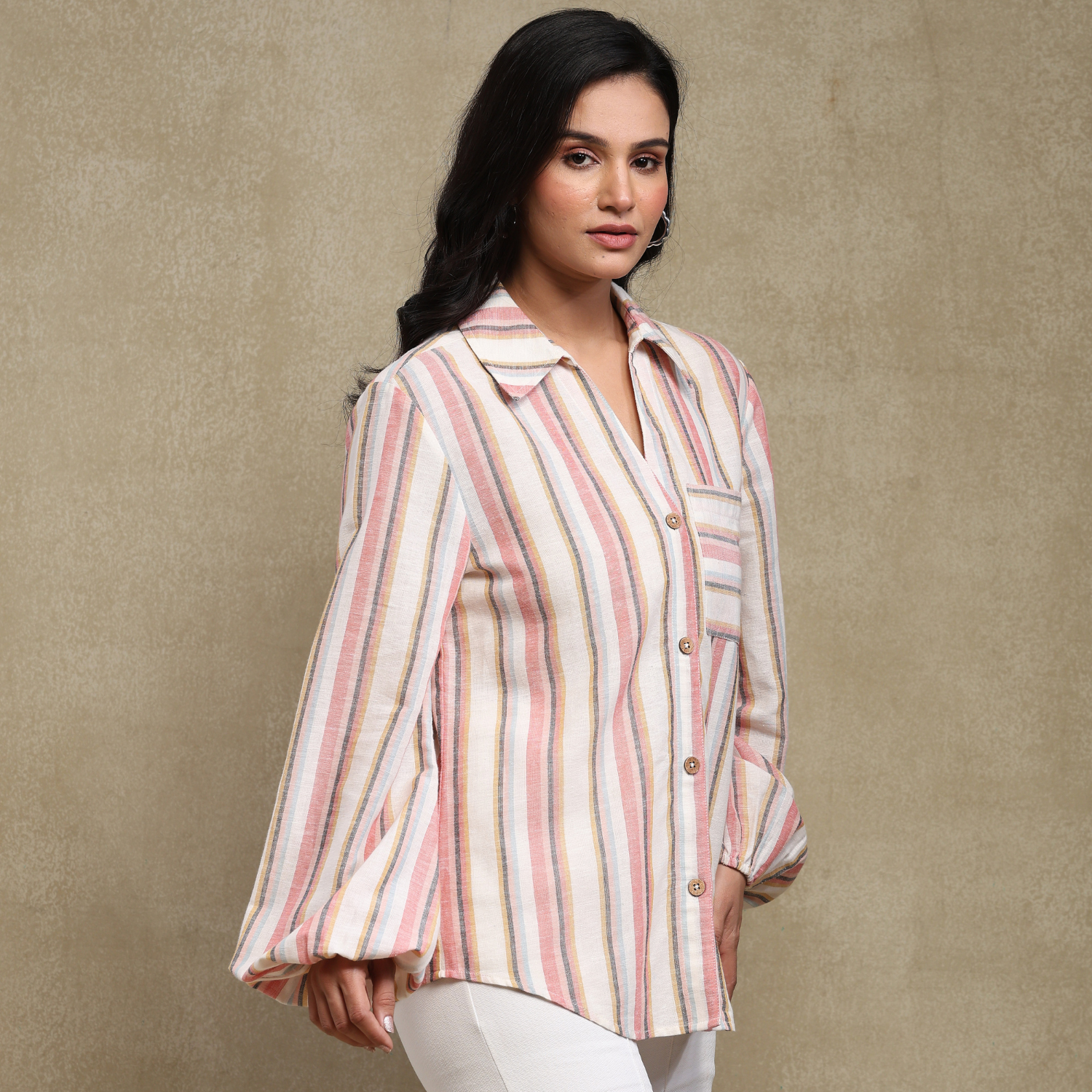 Cotton Flex Stripe Vana Shirt