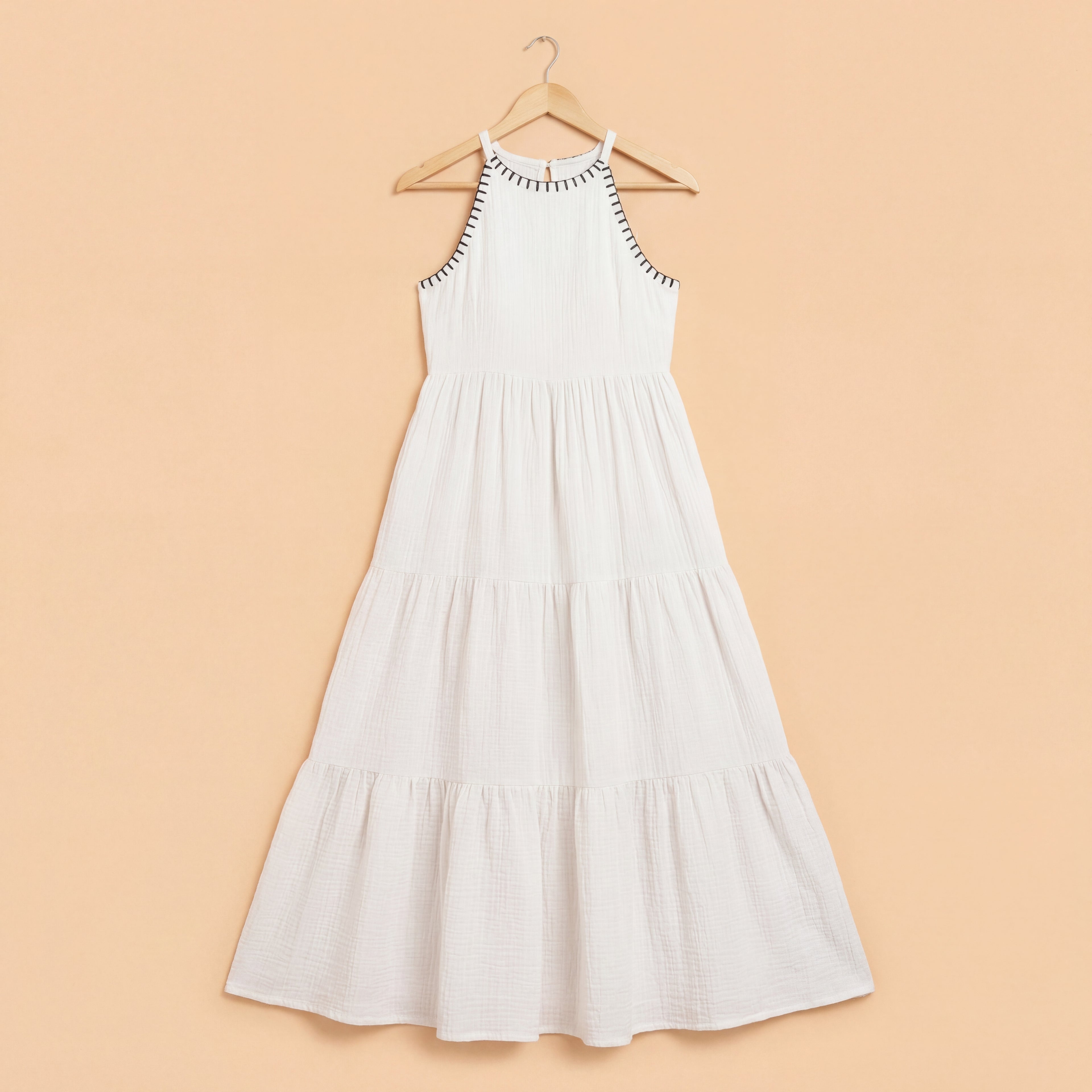 Noor Halter Neck Tiered Dress