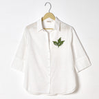 White Schiffli Shirt - Ash And Amber