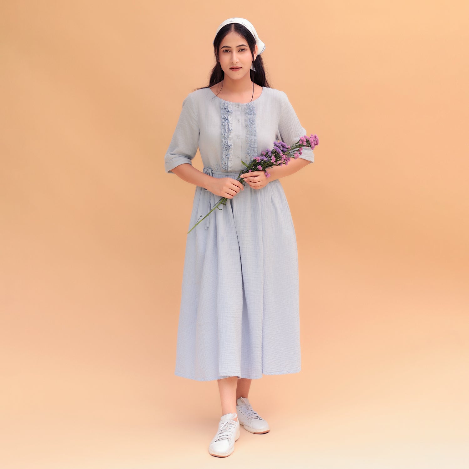 Mira A-Line Flared Frill Dress