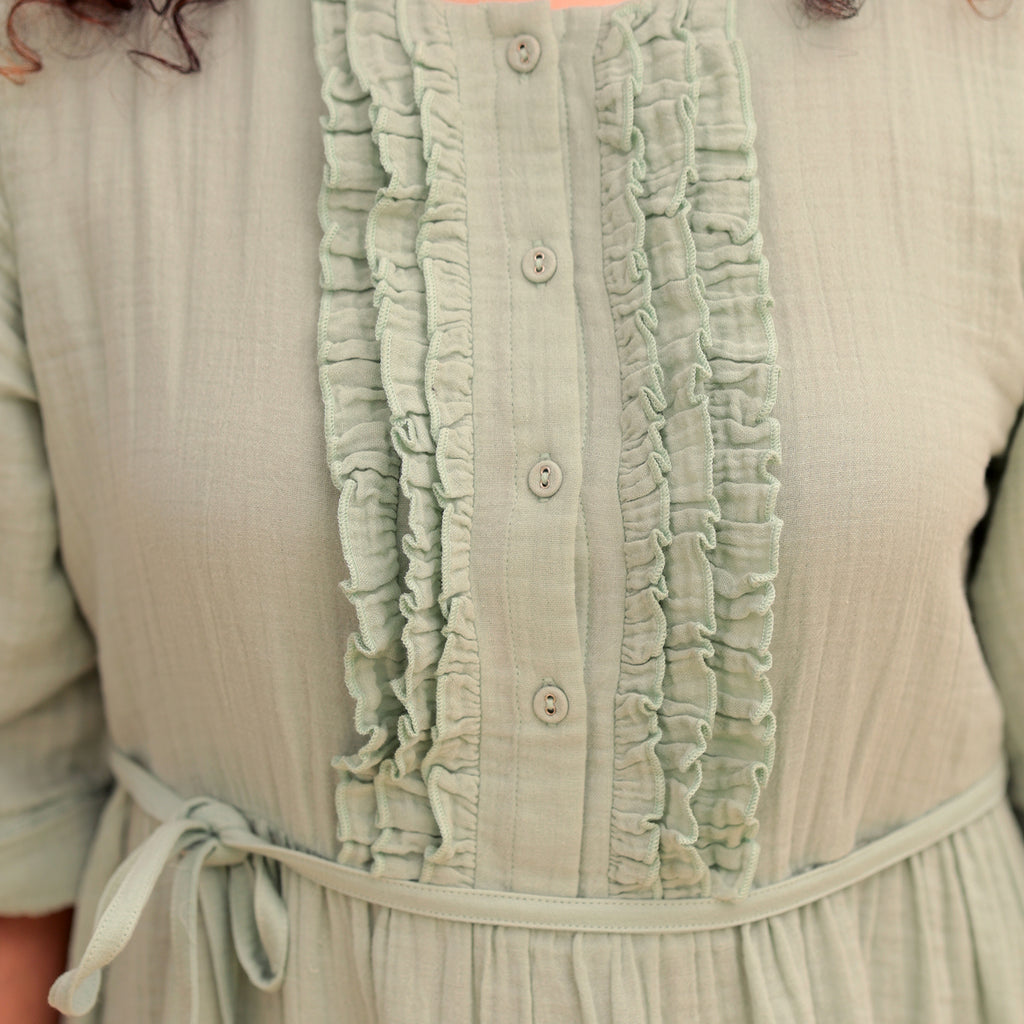 Mira A-Line Flared Frill Dress