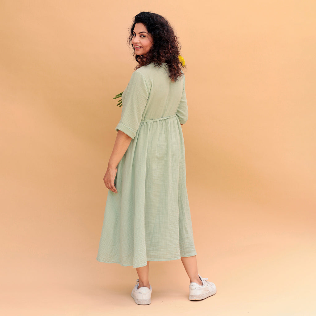 Mira A-Line Flared Frill Dress