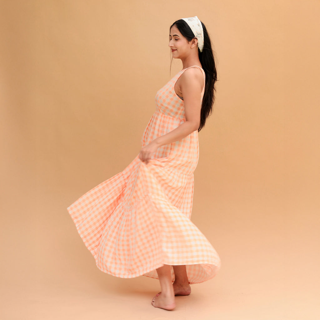 Vriti Halter Neck Tiered Dress