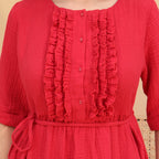 Mira A-Line Flared Frill Dress