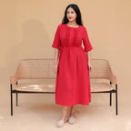 Mira A-Line Flared Frill Dress