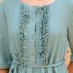 Mira A-Line Flared Frill Dress