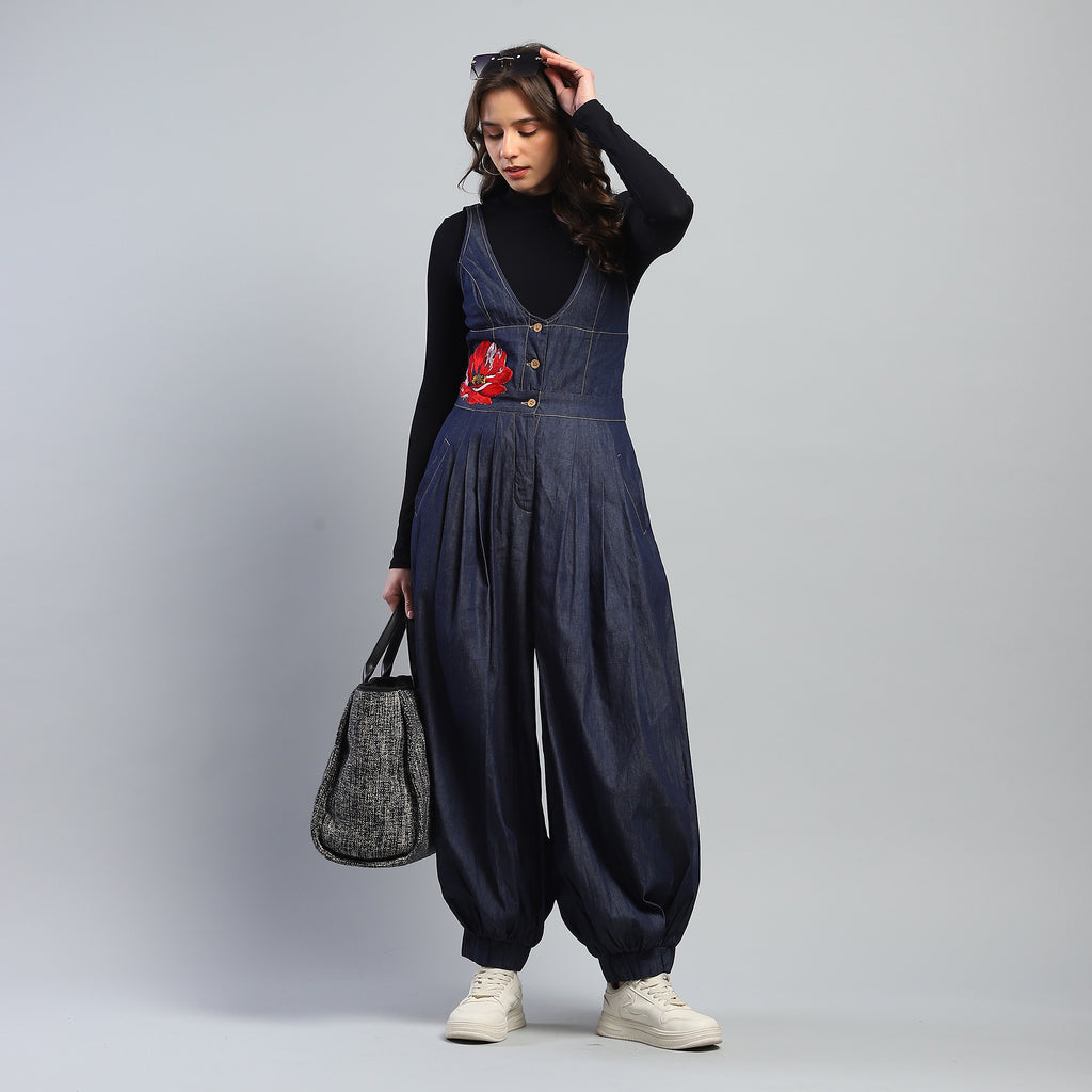 Indigo Bloom Jumpsuit - Ash And Amber