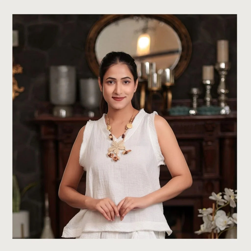 Chhaya Sleeveless Top & Reva Wide Leg Pants Set