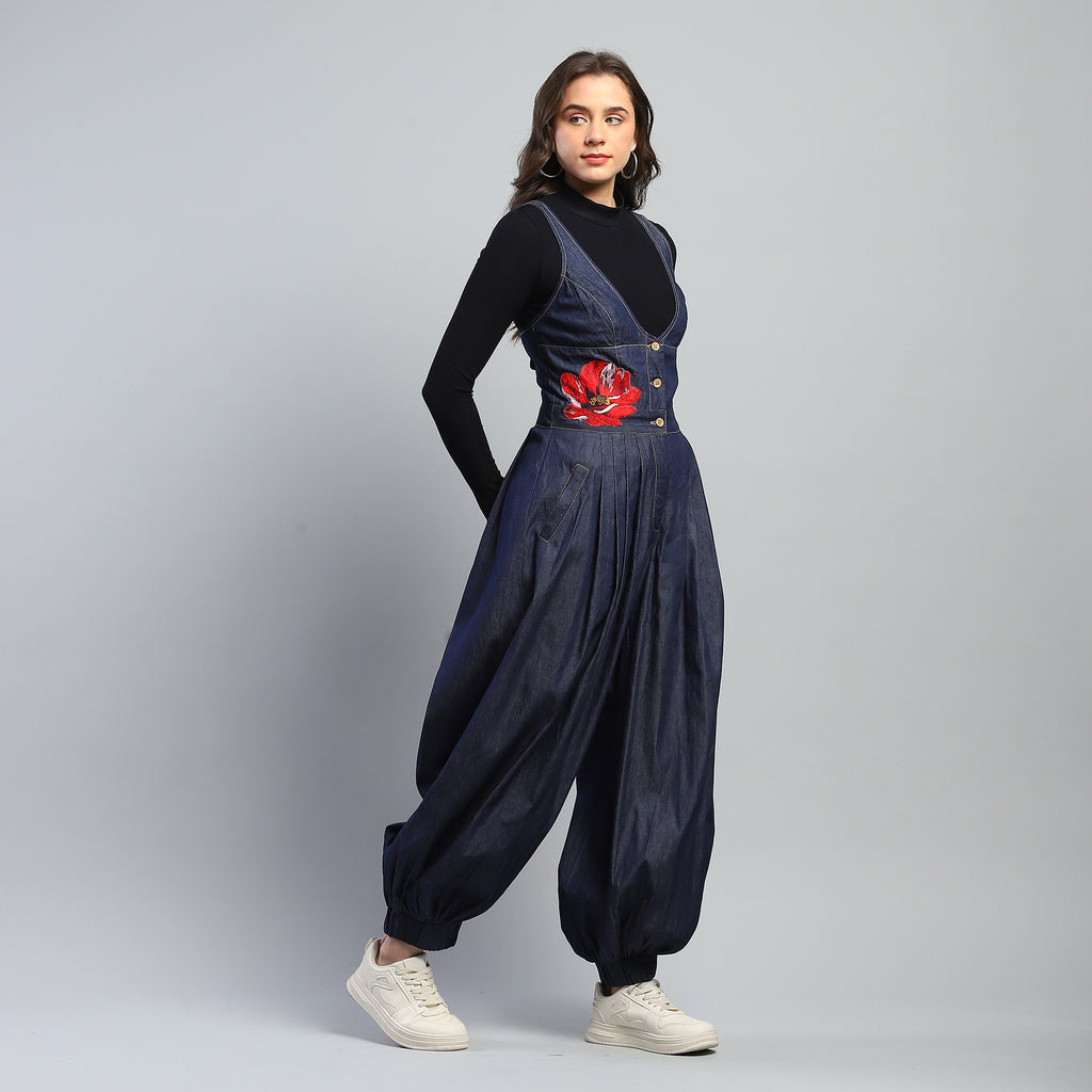 Indigo Bloom Jumpsuit - Ash And Amber