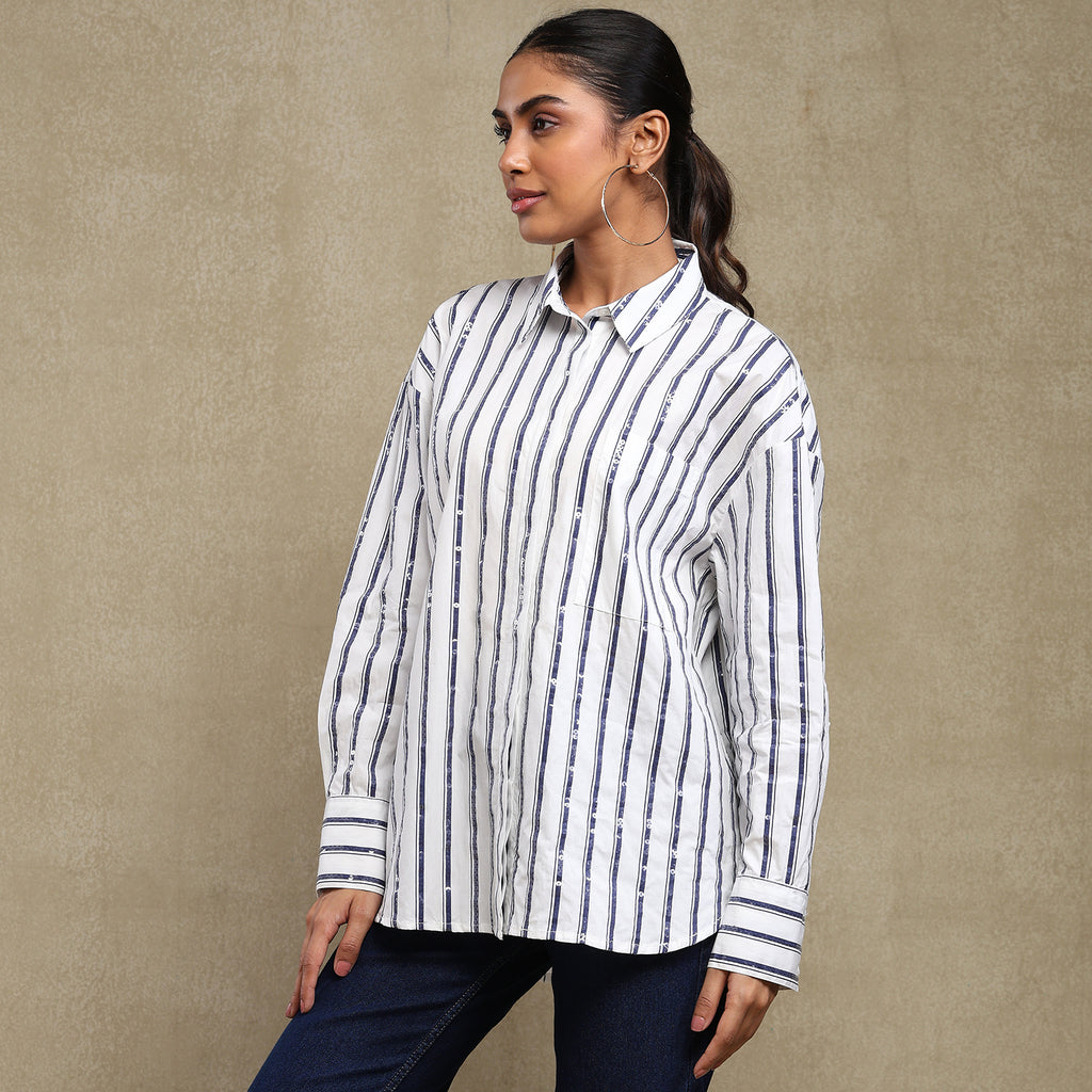 Stripe Sequence Shirt - Ash And Amber