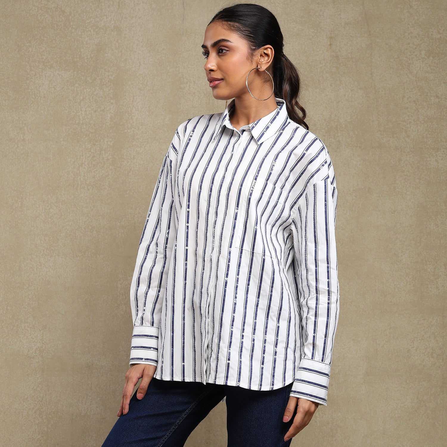 Stripe Sequence Shirt - Ash And Amber