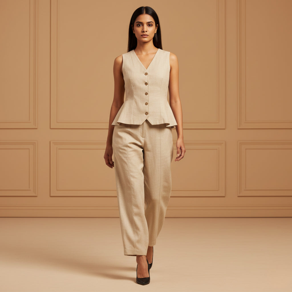 Drift Beige Vest - Ash And Amber
