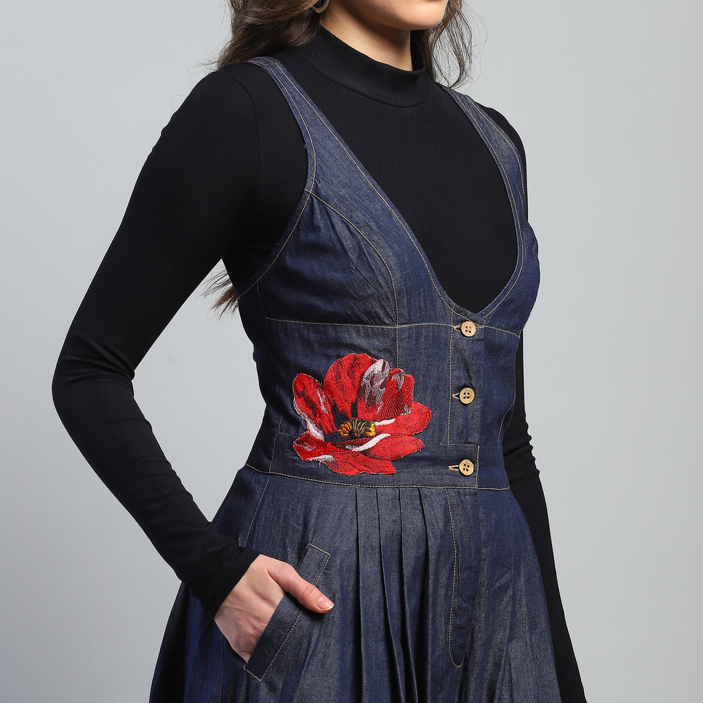 Indigo Bloom Jumpsuit - Ash And Amber