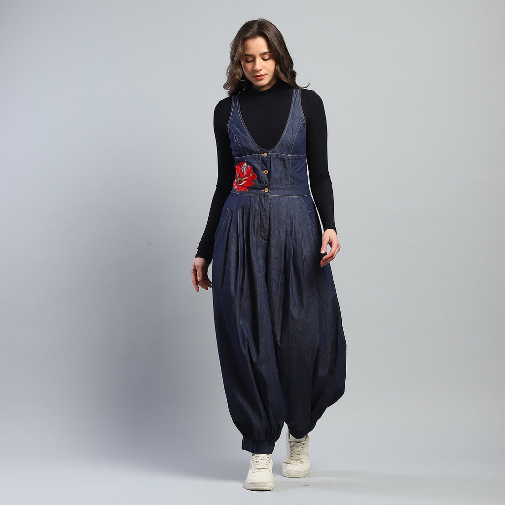 Indigo Bloom Jumpsuit - Ash And Amber