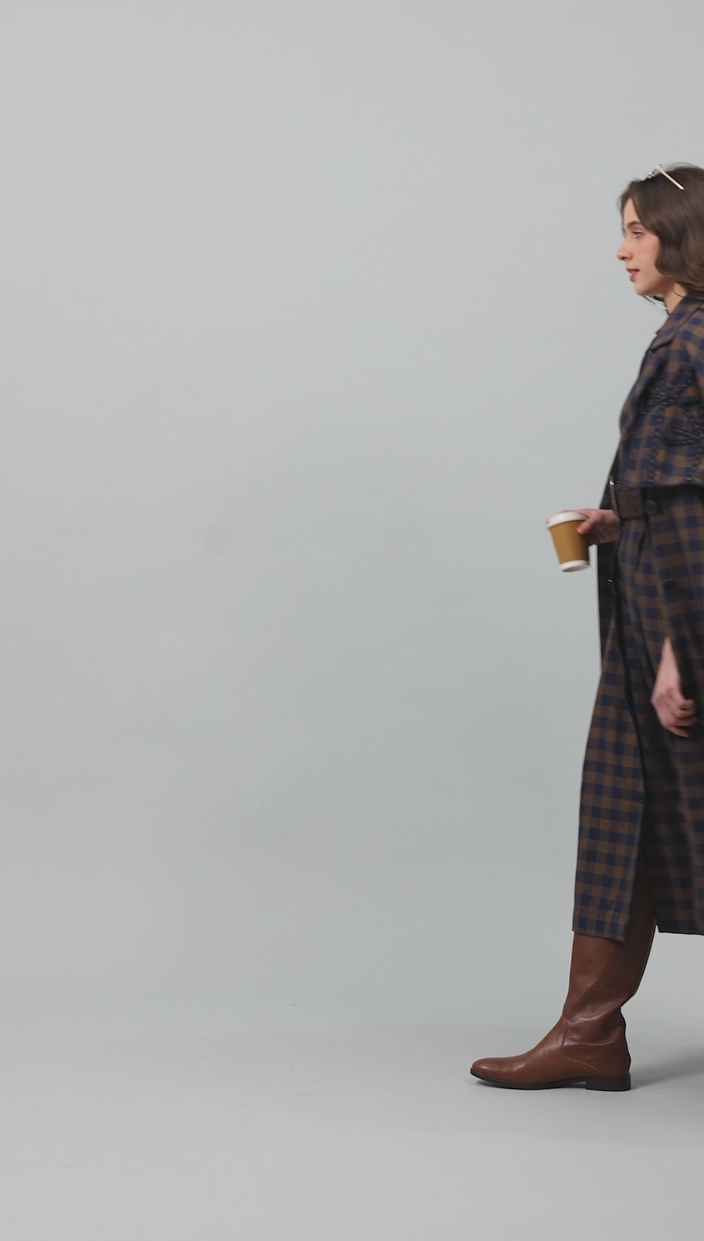 Yara Check Midi Dress