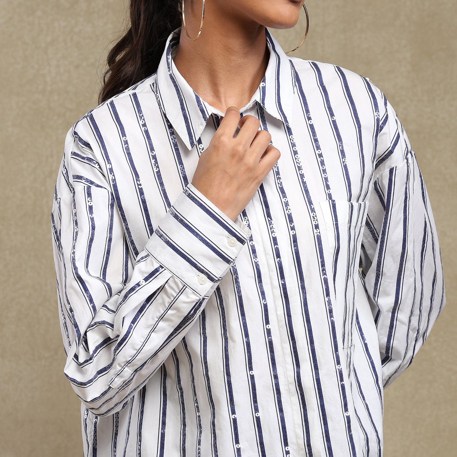 Stripe Sequence Shirt - Ash And Amber